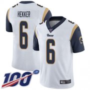 Wholesale Cheap Nike Rams #6 Johnny Hekker White Men's Stitched NFL 100th Season Vapor Limited Jersey