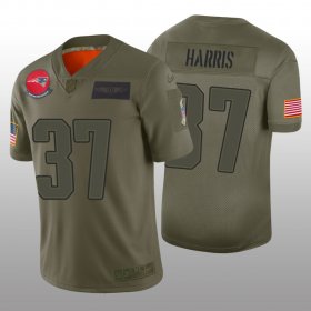 Wholesale Cheap Men\'s New England Patriots #37 Damien Harris Camo Limited 2019 Salute to Service Jersey