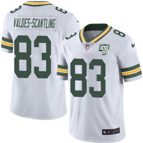Wholesale Cheap Nike Packers #83 Marquez Valdes-Scantling White Men\'s 100th Season Stitched NFL Vapor Untouchable Limited Jersey