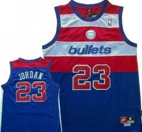 Wholesale Cheap Washington Bullets #23 Michael Jordan Blue Swingman Throwback Jersey