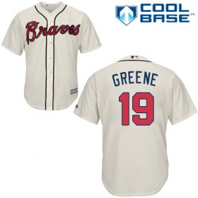 Wholesale Cheap Braves #19 Shane Greene Cream New Cool Base Stitched MLB Jersey