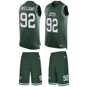 Wholesale Cheap Nike Jets #92 Leonard Williams Green Team Color Men\'s Stitched NFL Limited Tank Top Suit Jersey