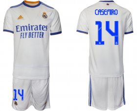 Wholesale Cheap Men 2021-2022 Club Real Madrid home white 14 Soccer Jerseys