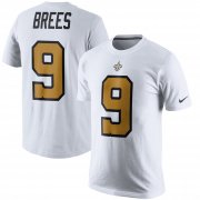 Wholesale Cheap Nike New Orleans Saints #9 Drew Brees Color Rush 2.0 Name & Number T-Shirt White