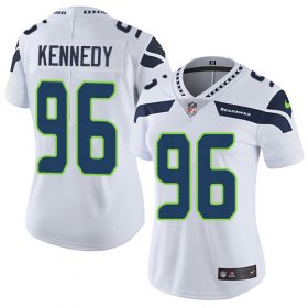 Wholesale Cheap Nike Seahawks #96 Cortez Kennedy White Women\'s Stitched NFL Vapor Untouchable Limited Jersey