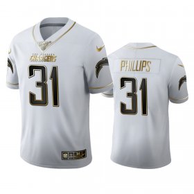 Wholesale Cheap Los Angeles Chargers #31 Adrian Phillips Men\'s Nike White Golden Edition Vapor Limited NFL 100 Jersey