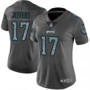 Wholesale Cheap Nike Eagles #17 Alshon Jeffery Gray Static Women's Stitched NFL Vapor Untouchable Limited Jersey
