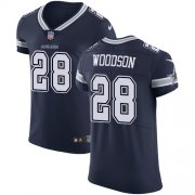 Wholesale Cheap Nike Cowboys #28 Darren Woodson Navy Blue Team Color Men's Stitched NFL Vapor Untouchable Elite Jersey