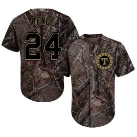 Wholesale Cheap Rangers #24 Hunter Pence Camo Realtree Collection Cool Base Stitched Youth MLB Jersey