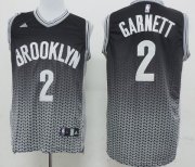 Wholesale Cheap Brooklyn Nets #2 Kevin Garnett Black/White Resonate Fashion Jersey