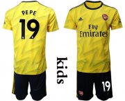 Wholesale Cheap Arsenal #19 Pepe Away Kid Soccer Club Jersey