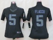 Wholesale Cheap Nike Ravens #5 Joe Flacco Black Impact Women's Stitched NFL Limited Jersey