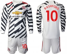 Wholesale Cheap 2021 Men Manchester united away long sleeve 10 soccer jerseys