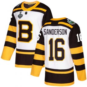 Wholesale Cheap Adidas Bruins #16 Derek Sanderson White Authentic 2019 Winter Classic Stanley Cup Final Bound Stitched NHL Jersey