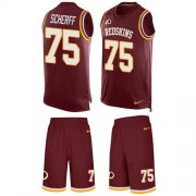 Wholesale Cheap Nike Redskins #75 Brandon Scherff Burgundy Red Team Color Men's Stitched NFL Limited Tank Top Suit Jersey