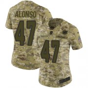 Wholesale Cheap Nike Dolphins #47 Kiko Alonso Camo Women's Stitched NFL Limited 2018 Salute to Service Jersey