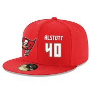 Wholesale Cheap Tampa Bay Buccaneers #40 Mike Alstott Snapback Cap NFL Player Red with White Number Stitched Hat