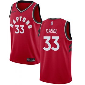Wholesale Cheap Raptors #33 Marc Gasol Red Basketball Swingman Icon Edition Jersey