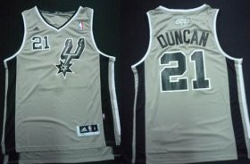 Wholesale Cheap San Antonio Spurs #21 Tim Duncan Revolution 30 Swingman Gray Jersey