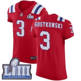Wholesale Cheap Nike Patriots #3 Stephen Gostkowski Red Alternate Super Bowl LIII Bound Men\'s Stitched NFL Vapor Untouchable Elite Jersey