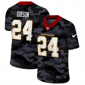 Cheap Washington Redskins #24 Antonio Gibson Men\'s Nike 2020 Black CAMO Vapor Untouchable Limited Stitched NFL Jersey