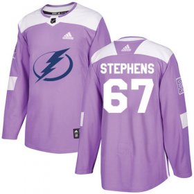 Cheap Adidas Lightning #67 Mitchell Stephens Purple Authentic Fights Cancer Stitched NHL Jersey