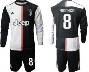 Wholesale Cheap Juventus #8 Marchisio Home Long Sleeves Soccer Club Jersey