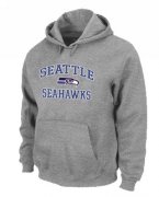 Wholesale Cheap Seattle Seahawks Heart & Soul Pullover Hoodie Grey