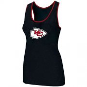 Wholesale Cheap Women's Nike Kansas City Chiefs Big Logo Tri-Blend Racerback Stretch Tank Top Black
