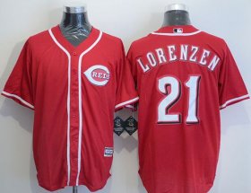 Wholesale Cheap Reds #21 Michael Lorenzen Red New Cool Base Stitched MLB Jersey