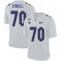 Wholesale Cheap Pittsburgh Panthers 70 Brian O'Neill White 150th Anniversary Patch Nike College Football Jersey
