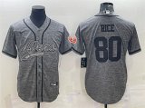 Wholesale Cheap Men's San Francisco 49ers #80 Jerry Rice Gray With Patch Cool Base Stitched Baseball Jersey