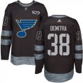 Wholesale Cheap Adidas Blues #38 Pavol Demitra Black 1917-2017 100th Anniversary Stitched NHL Jersey