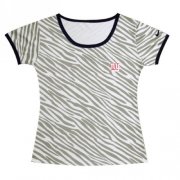 Wholesale Cheap Women's Nike New York Giants Chest Embroidered Logo Zebra Stripes T-Shirt