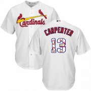 Wholesale Cheap Cardinals #13 Matt Carpenter White Team Logo Fashion Stitched MLB Jersey