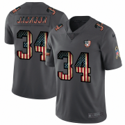 Wholesale Cheap Nike Raiders #34 Bo Jackson 2018 Salute To Service Retro USA Flag Limited NFL Jersey