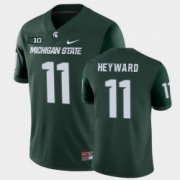 Wholesale Cheap Men Michigan State Spartans #11 Connor Heyward College Football Green Game Jersey