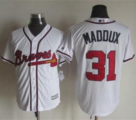 Wholesale Cheap Braves #31 Greg Maddux White New Cool Base Stitched MLB Jersey
