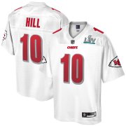Wholesale Cheap Men's Kansas City Chiefs #10 Tyreek Hill NFL Pro Line White Super Bowl LIV Champions Jersey