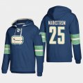 Wholesale Cheap Vancouver Canucks #25 Jacob Markstrom Blue adidas Lace-Up Pullover Hoodie