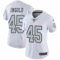 Wholesale Cheap Women's Las Vegas Raiders #45 Alec Ingold Limited White Color Rush Jersey