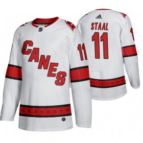 Wholesale Cheap Carolina Hurricanes #11 Jordan Staal Men\'s 2019-20 Away Authentic Player White Stitched NHL Jersey