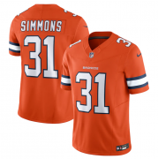 Wholesale Cheap Men's Denver Broncos #31 Justin Simmons Orange 2023 F.U.S.E. Vapor Untouchable Stitched Jersey