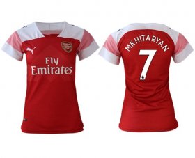 Wholesale Cheap Women\'s Arsenal #7 Mkhitaryan Home Soccer Club Jersey