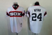 Wholesale Cheap Mitchell And Ness 1983 White Sox #24 Early Wynn White Throwback Stitched MLB Jersey