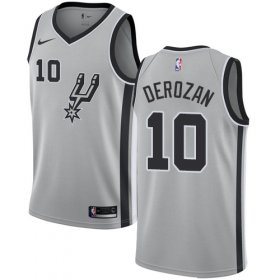 Wholesale Cheap Nike San Antonio Spurs #10 DeMar DeRozan Silver NBA Swingman Statement Edition Jersey