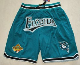 Wholesale Cheap Men\'s Florida Marlins Green Just Don Swingman Shorts