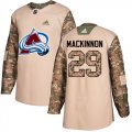 Wholesale Cheap Adidas Avalanche #29 Nathan MacKinnon Camo Authentic 2017 Veterans Day Stitched Youth NHL Jersey