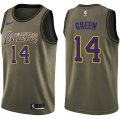 Wholesale Cheap Nike Lakers #14 Danny Green Green NBA Swingman Salute to Service Jersey