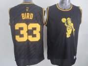 Wholesale Cheap Boston Celtics #33 Larry Bird Revolution 30 Swingman 2014 Black With Gold Jersey